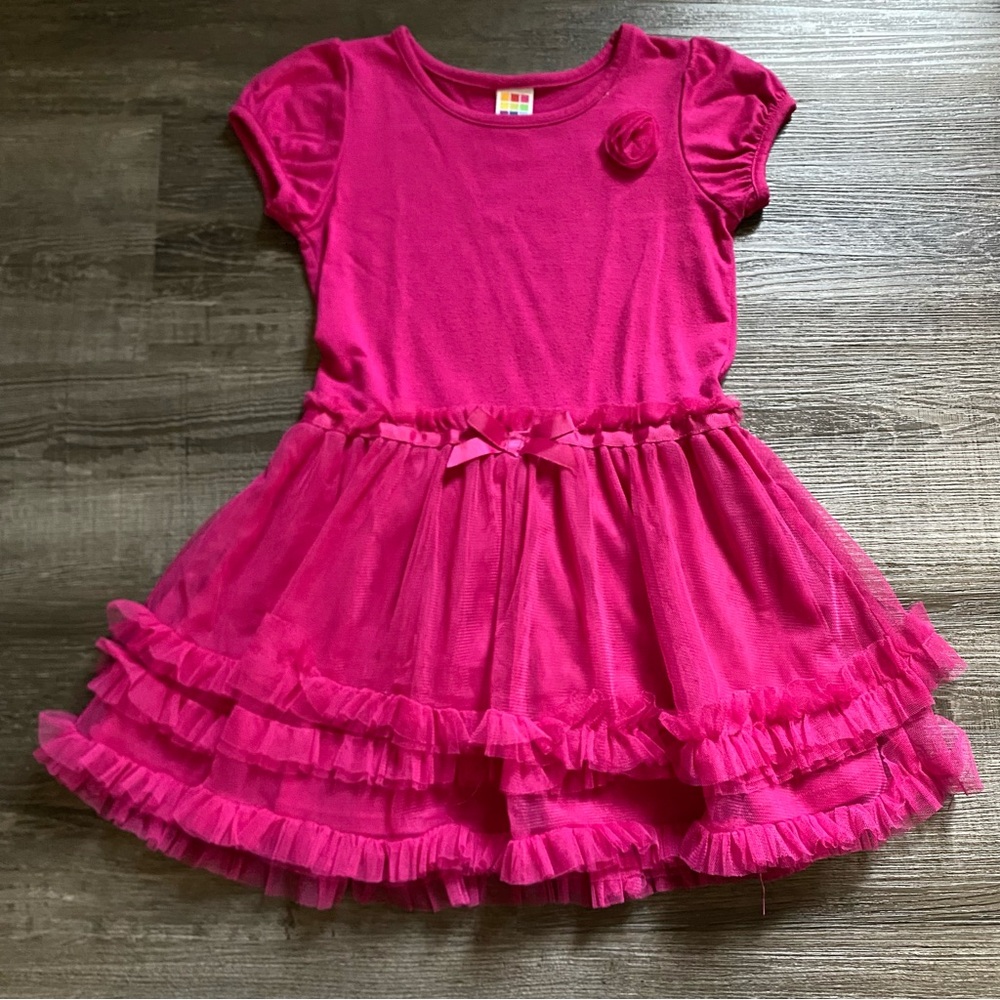 Pink Ruffled Girls Dress